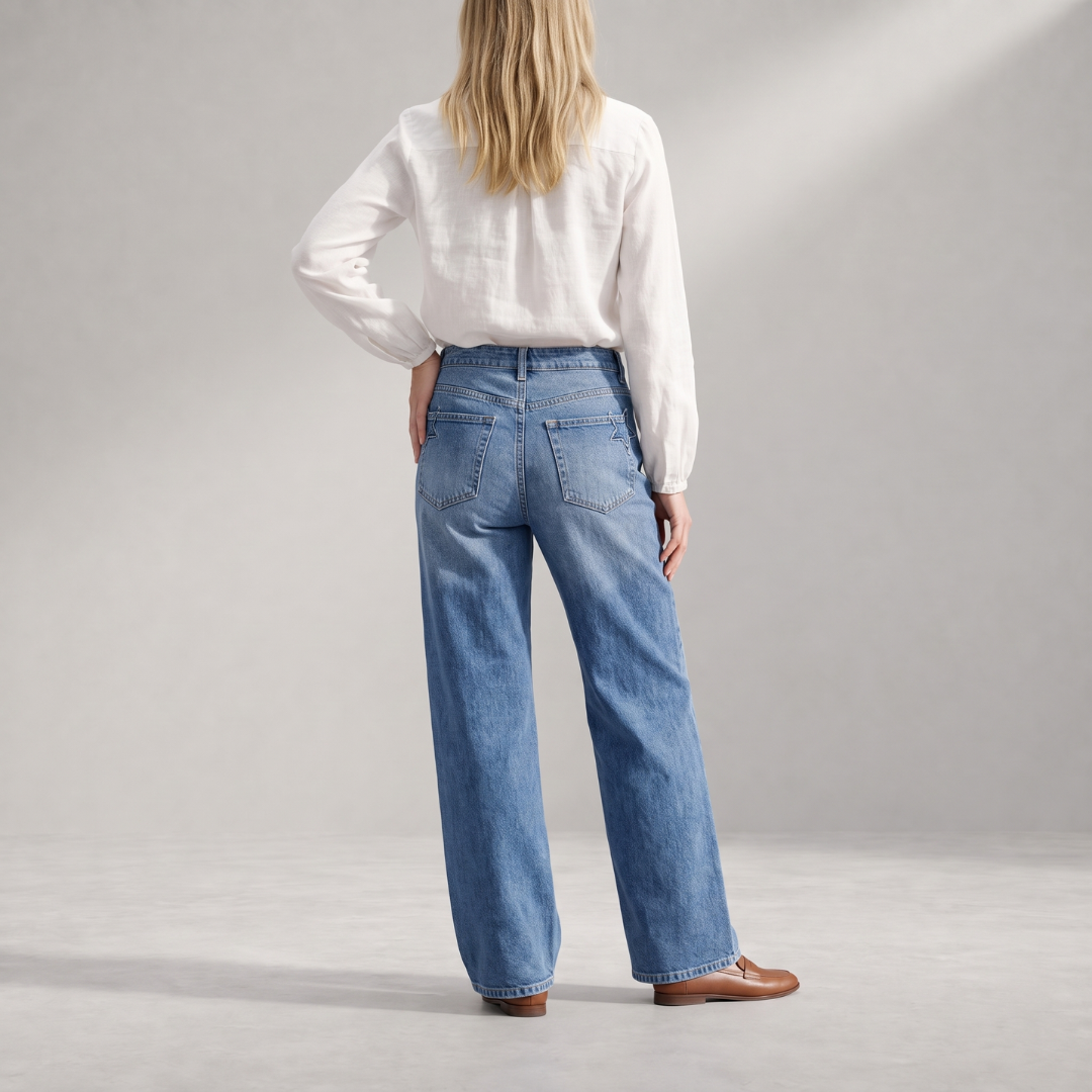 Fenna - Jeans met Wijde Pijpen