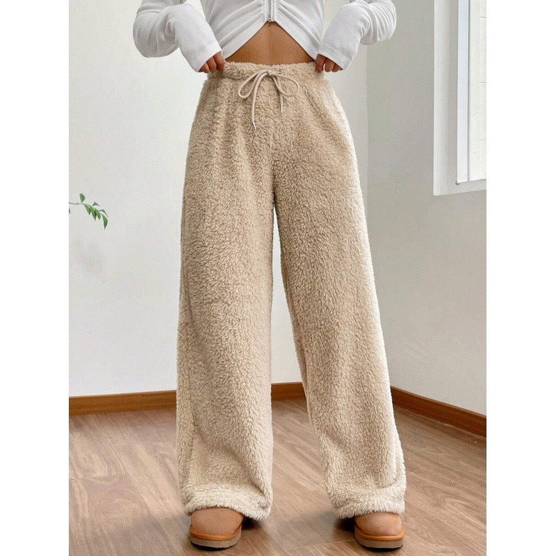 Teddy Broek Dames – Wijde Fleece Broek & Loungebroek