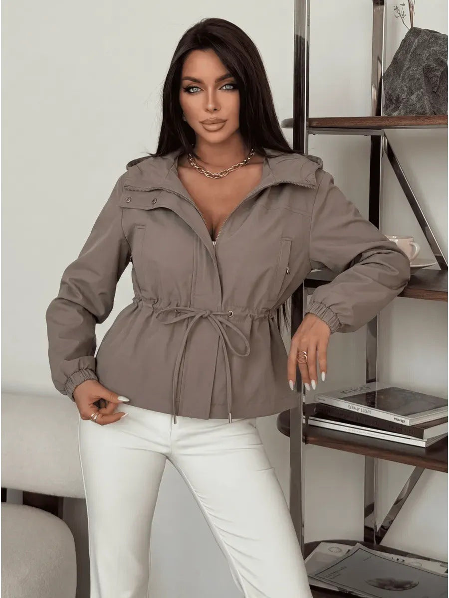 Korte Trenchcoat Dames – Tussenjas Met Taillekoord