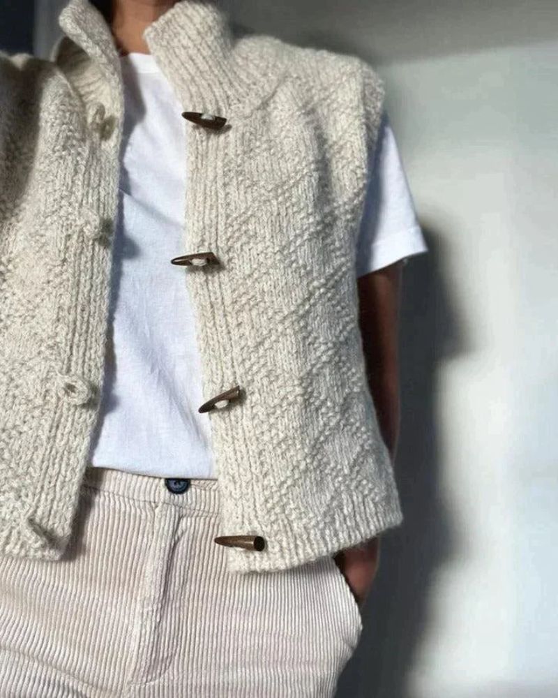 Gebreid Gilet Dames – Kabelgebreid Mouwloos Vest