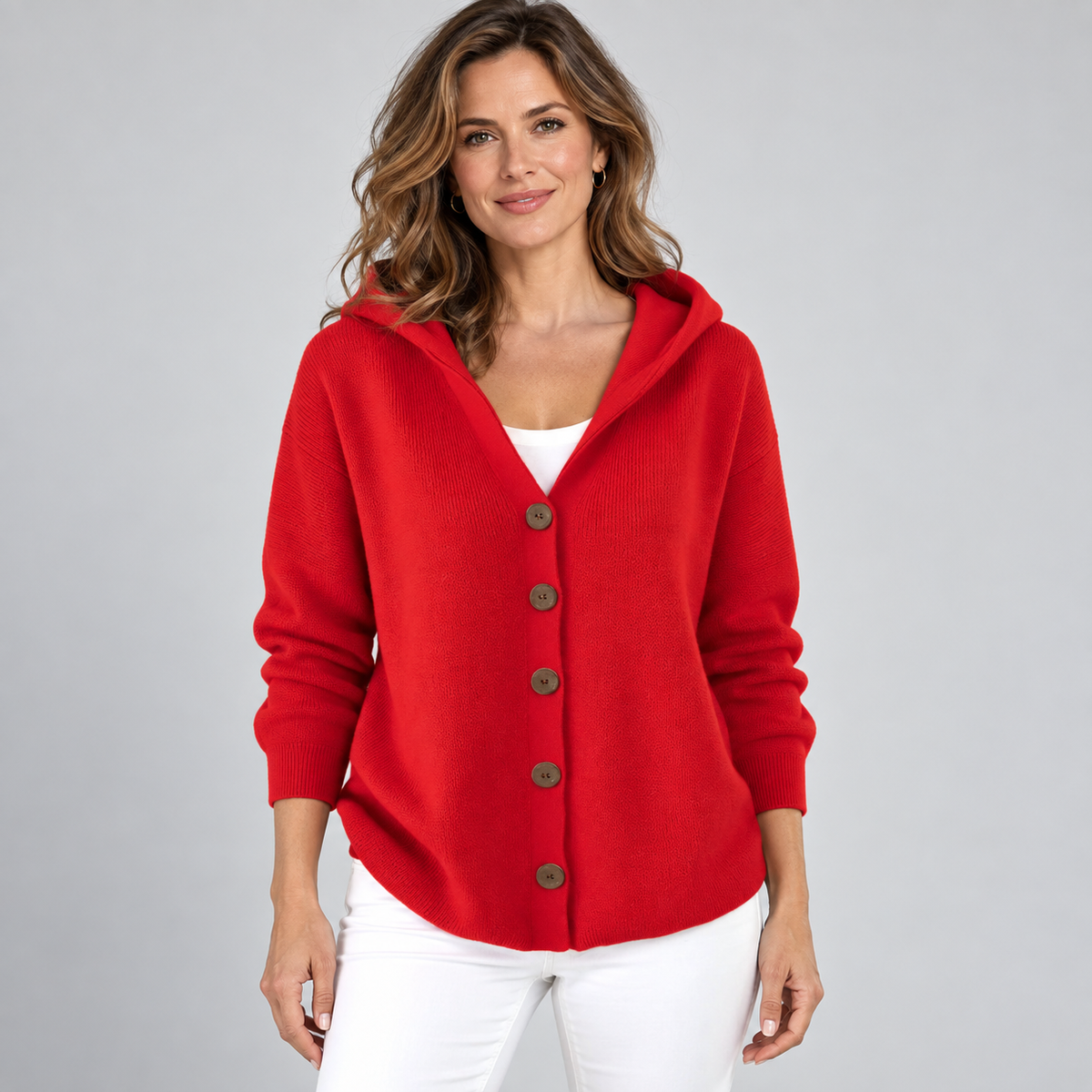 Gebreide Cardigan Dames – Vest Met Capuchon