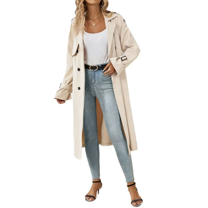 Lange Trenchcoat Dames – Oversized Tussenjas