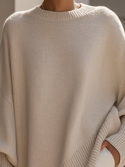 Oversized Dames Poncho Trui Met Puntige Zoom