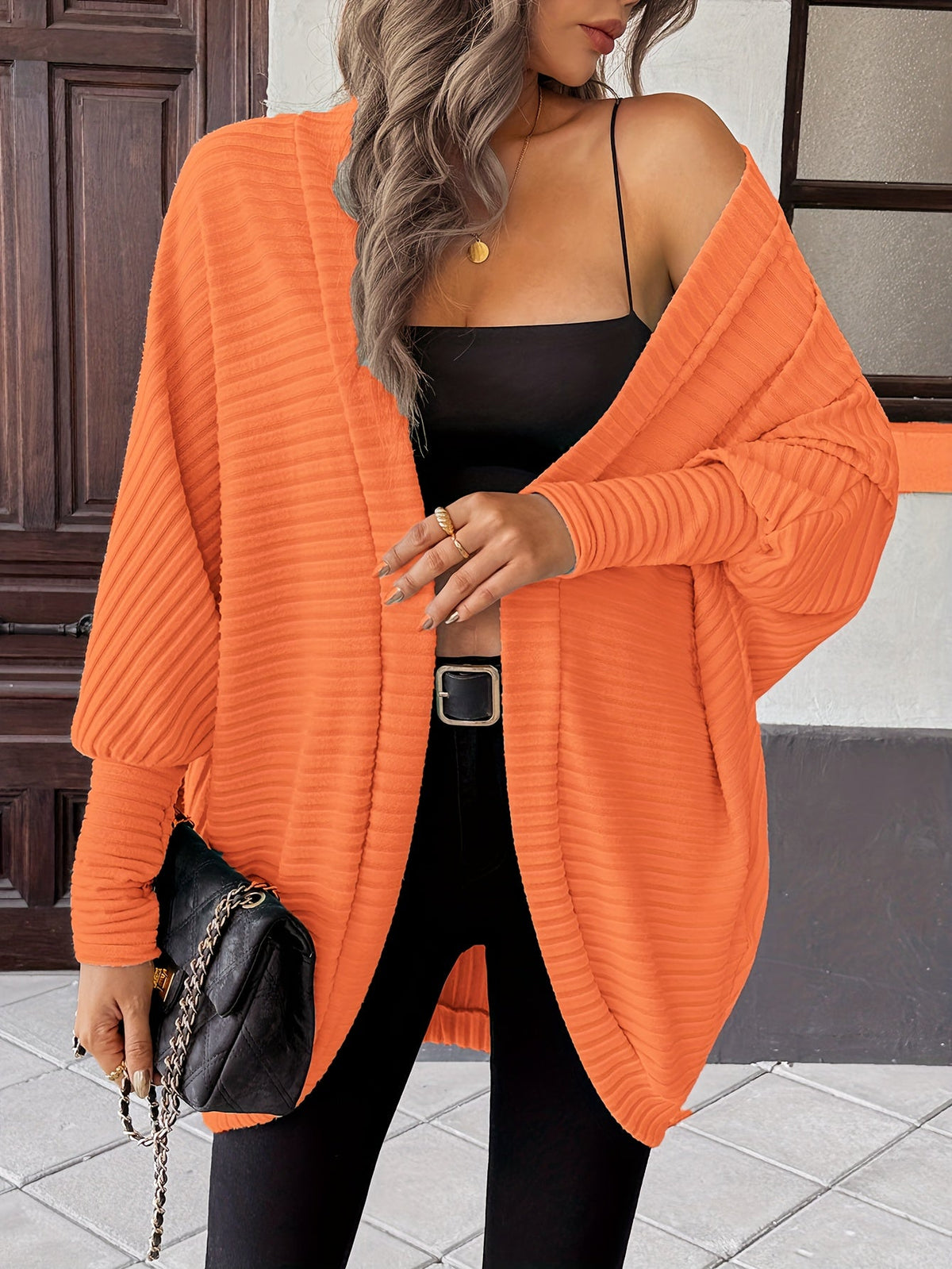 Oversized Vest Dames – Open Cardigan Met Lange Mouwen