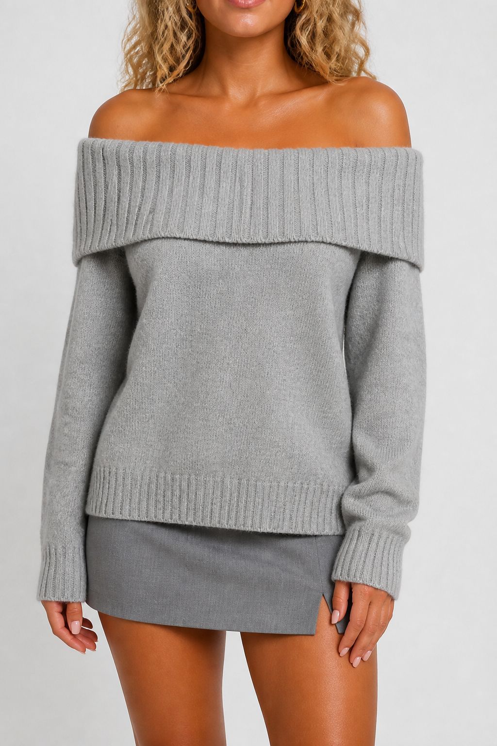 Effen Gebreide Trui Dames – Sweater Met Lange Mouwen