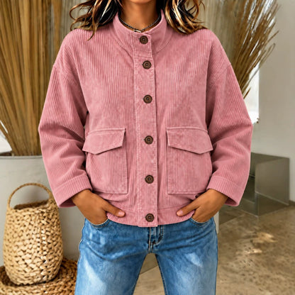 Corduroy Jas Dames – Kort Ribfluwelen Jasje & Tussenjas