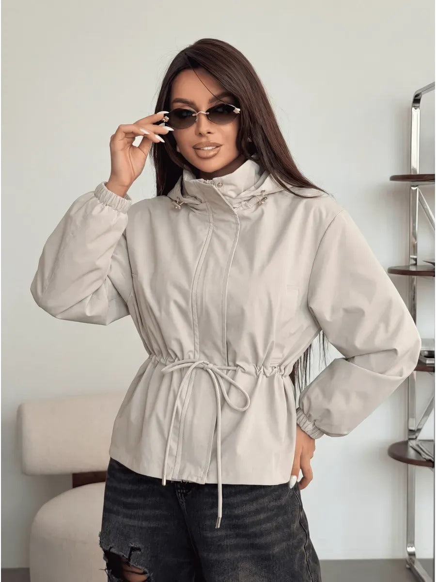 Korte Trenchcoat Dames – Tussenjas Met Taillekoord