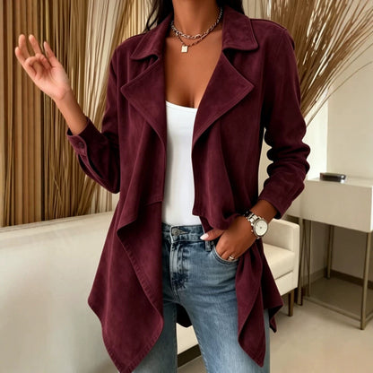 Halflang Suède Look Vest Dames – Cardigan & Tussenjas