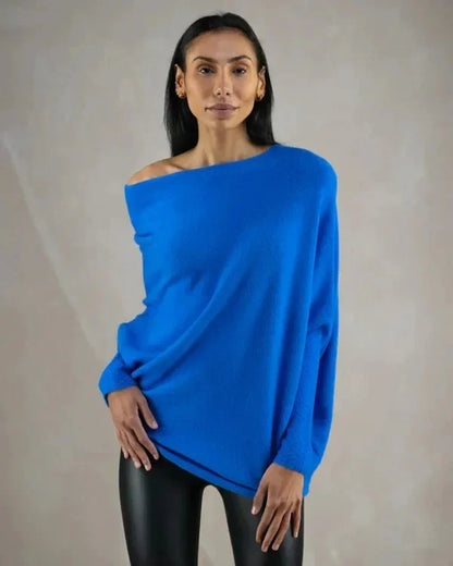 Asymmetrische Sweater Dames – Gedrapeerde Oversized Trui