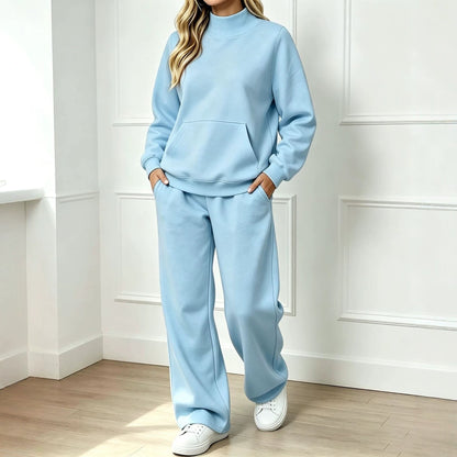 Sweatshirt Set Dames – Co-ord Set Met Hoge Kraag