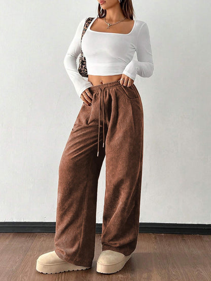 Corduroy Broek Dames – Wijde Ribbroek