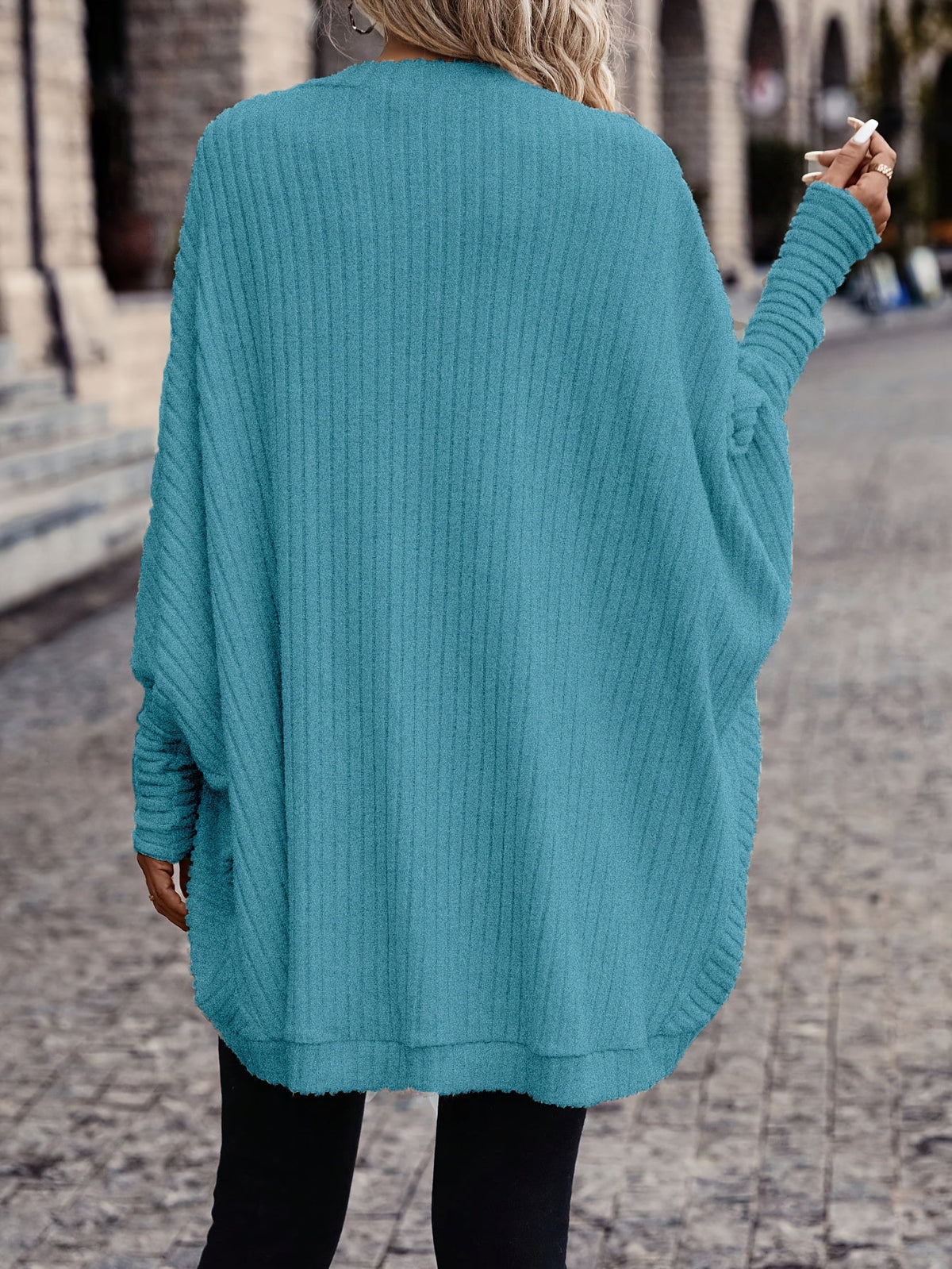 Oversized Vest Dames – Open Cardigan Met Lange Mouwen