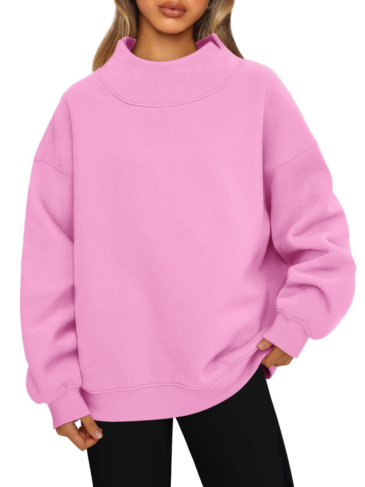 Losvallende Trui Dames – Sweater Met Hoge Kraag