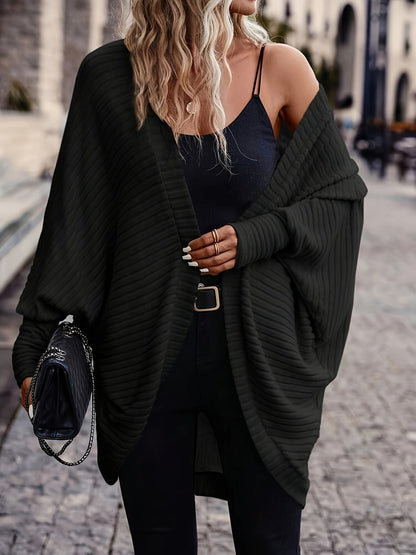Oversized Vest Dames – Open Cardigan Met Lange Mouwen