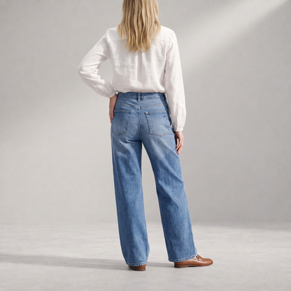 Fenna - Jeans met Wijde Pijpen
