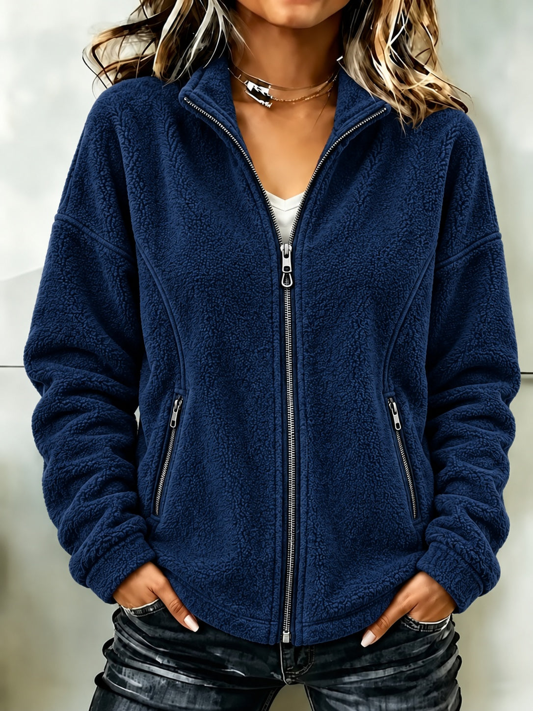 Teddy Jas Dames – Fleece Vest & Tussenjas Met Rits