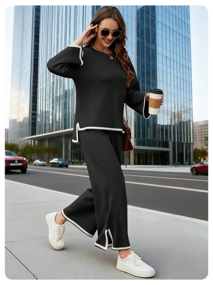 Co-ord Set Dames – Losvallende Top & Wijde Broek