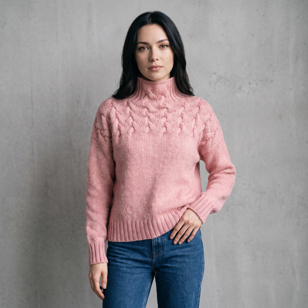 Sophie - Gebreide Coltrui met Kabeldetail