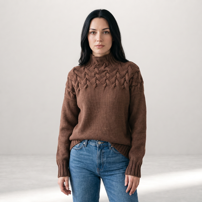 Sophie - Gebreide Coltrui met Kabeldetail