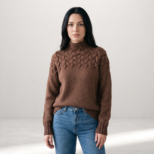 Sophie - Gebreide Coltrui met Kabeldetail
