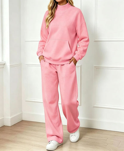 Sweatshirt Set Dames – Co-ord Set Met Hoge Kraag