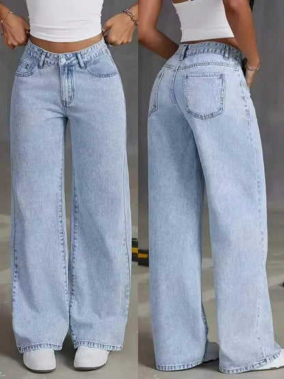 Wide Leg Baggy Denim Dames Jeans