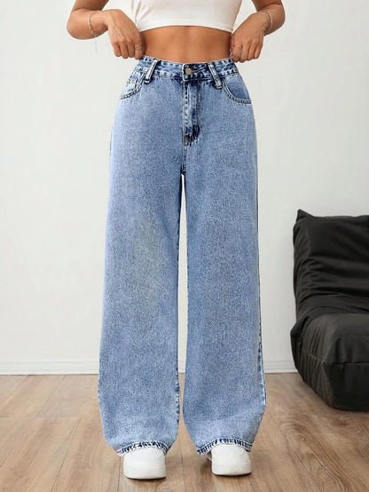 Wide Leg Baggy Denim Dames Jeans