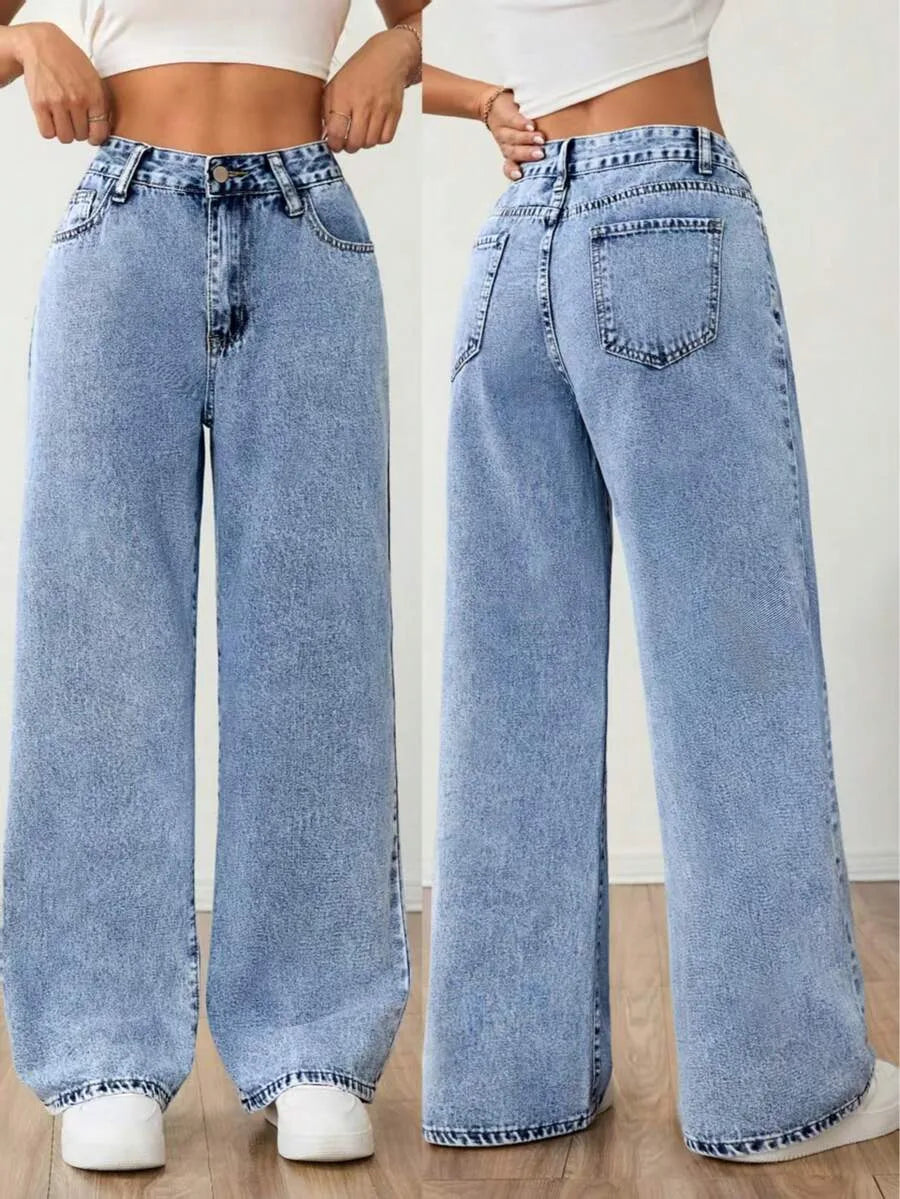 Wide Leg Baggy Denim Dames Jeans