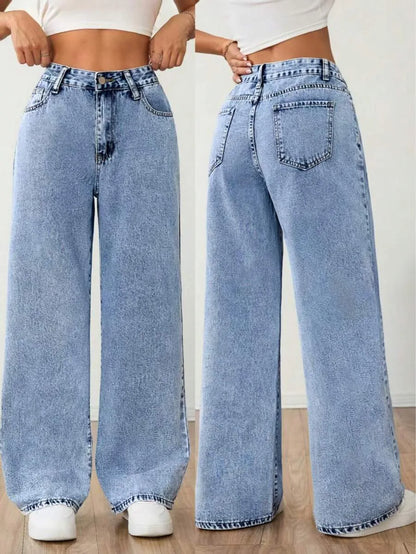 Wide Leg Baggy Denim Dames Jeans