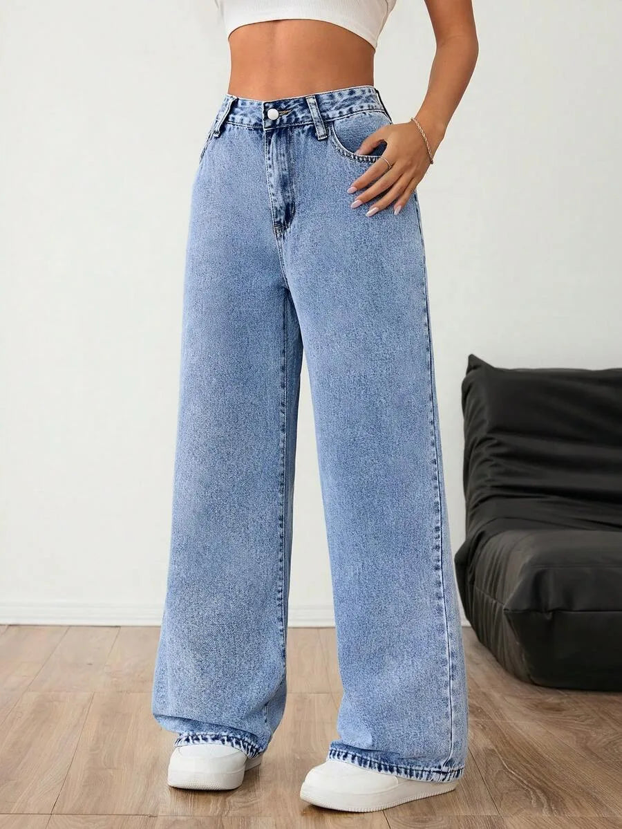 Wide Leg Baggy Denim Dames Jeans
