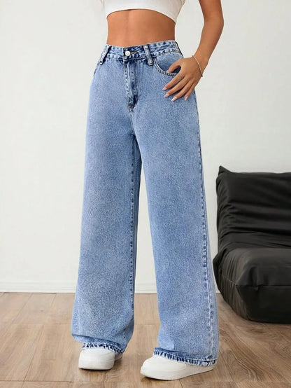 Wide Leg Baggy Denim Dames Jeans