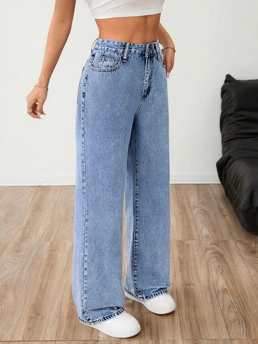 Wide Leg Baggy Denim Dames Jeans