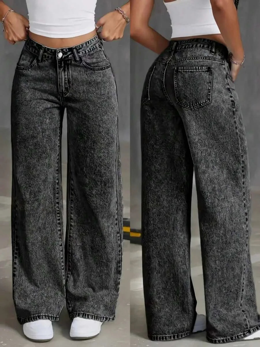 Wide Leg Baggy Denim Dames Jeans