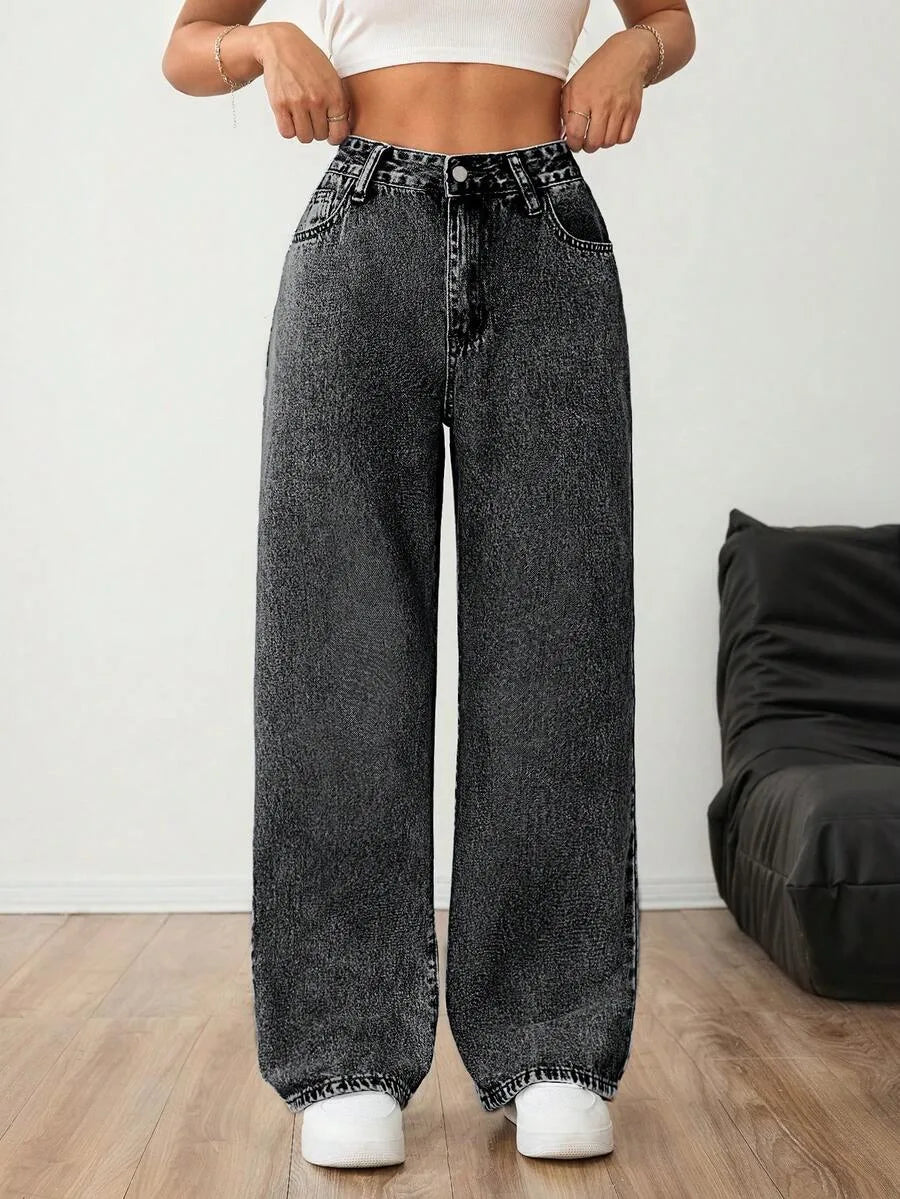 Wide Leg Baggy Denim Dames Jeans