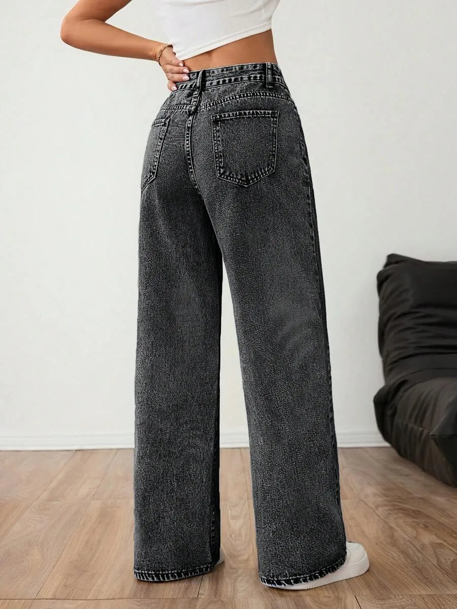 Wide Leg Baggy Denim Dames Jeans