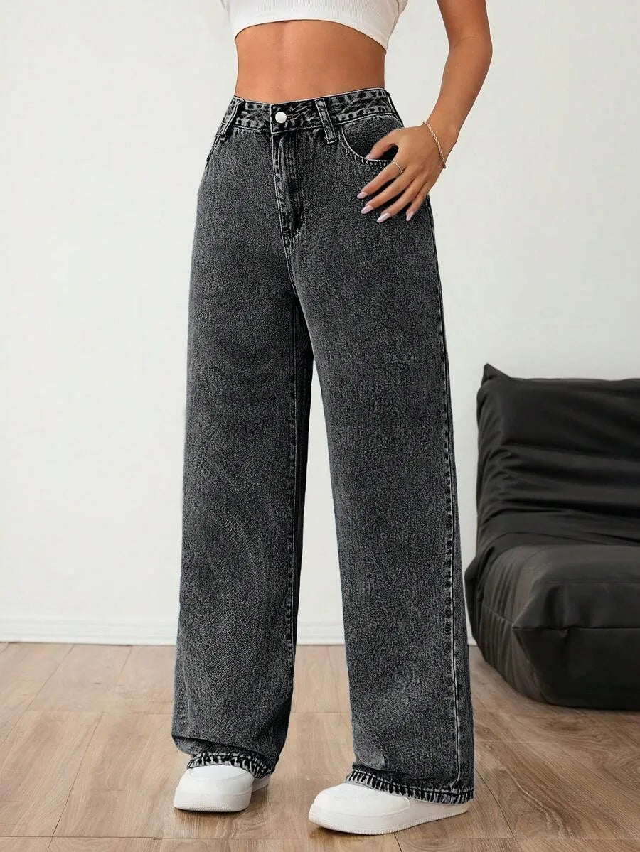 Wide Leg Baggy Denim Dames Jeans