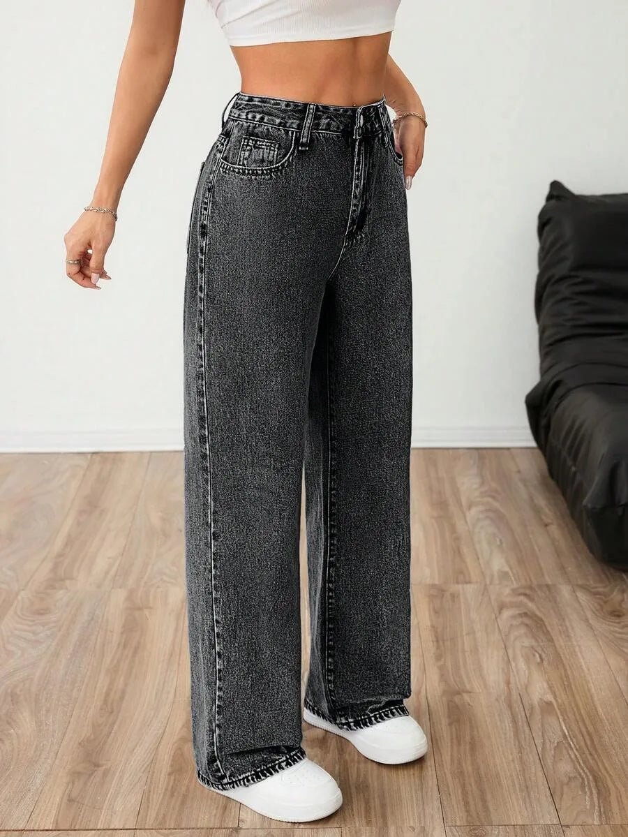 Wide Leg Baggy Denim Dames Jeans