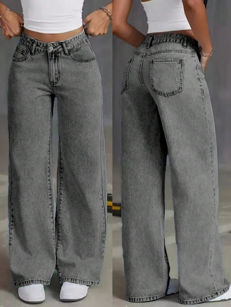 Wide Leg Baggy Denim Dames Jeans