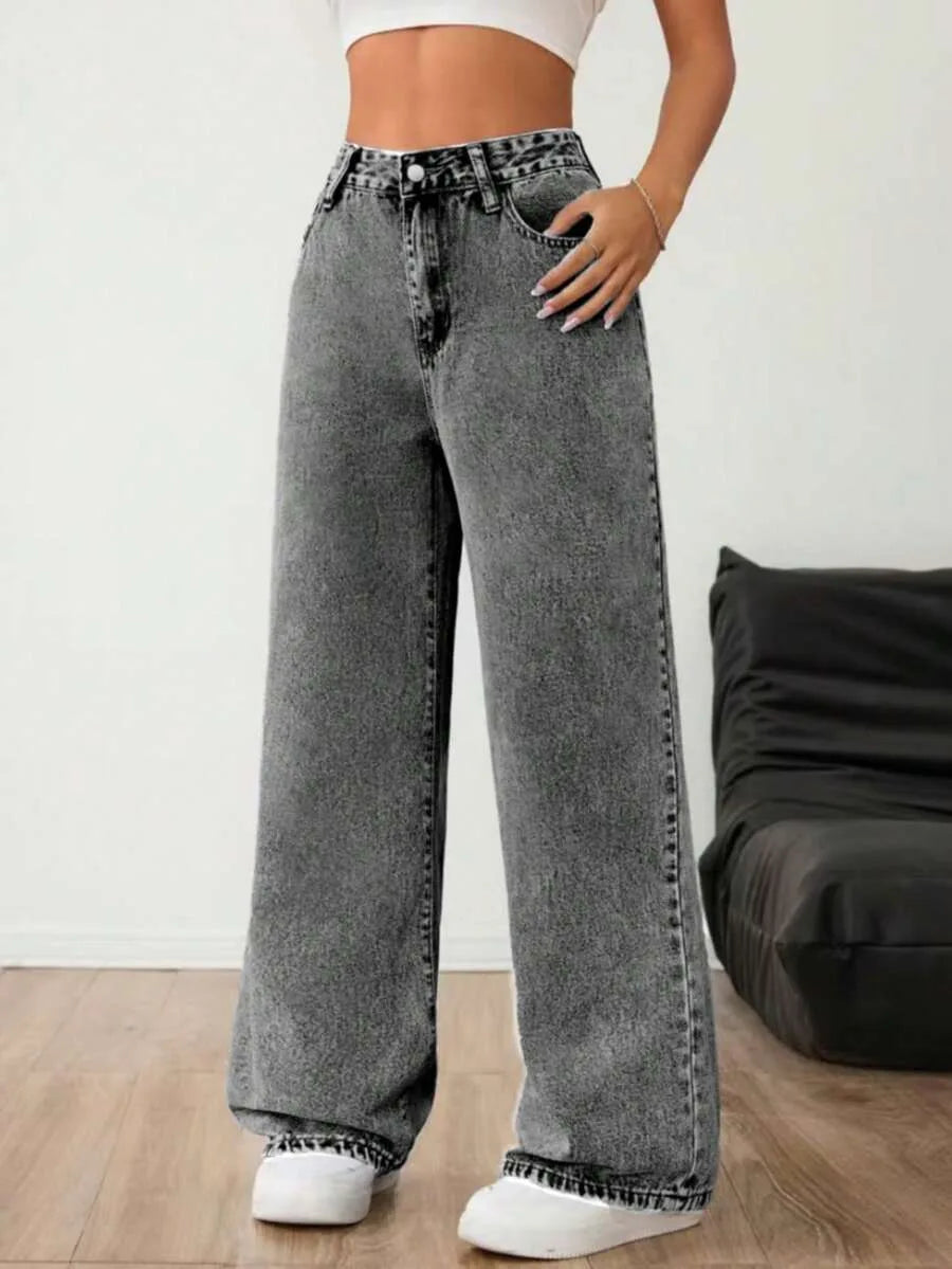 Wide Leg Baggy Denim Dames Jeans