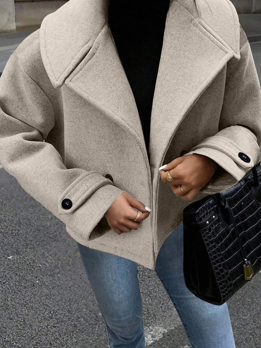Oversized Dames Jas Met Brede Revers