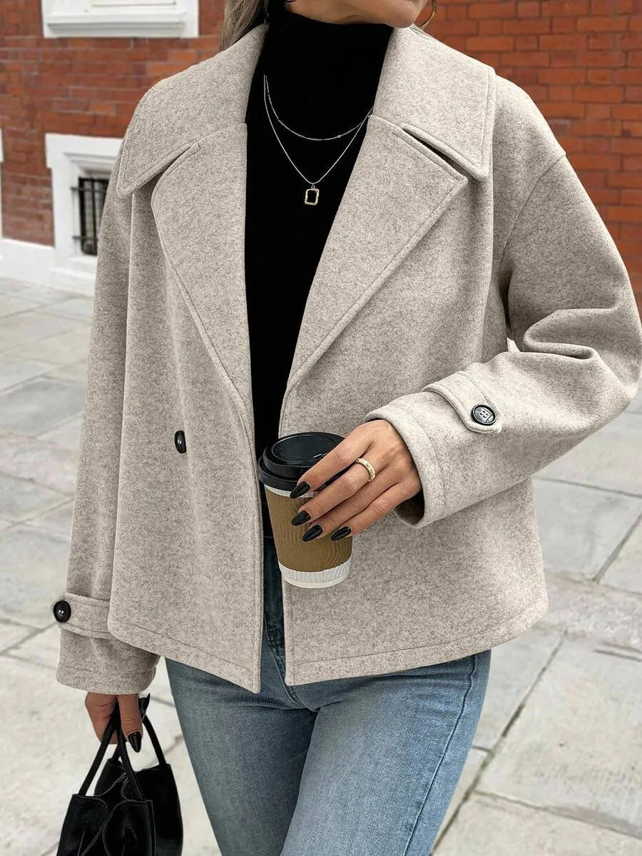 Oversized Dames Jas Met Brede Revers