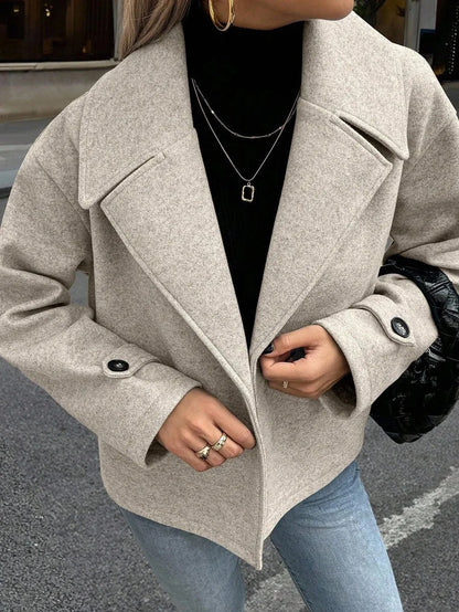 Oversized Dames Jas Met Brede Revers