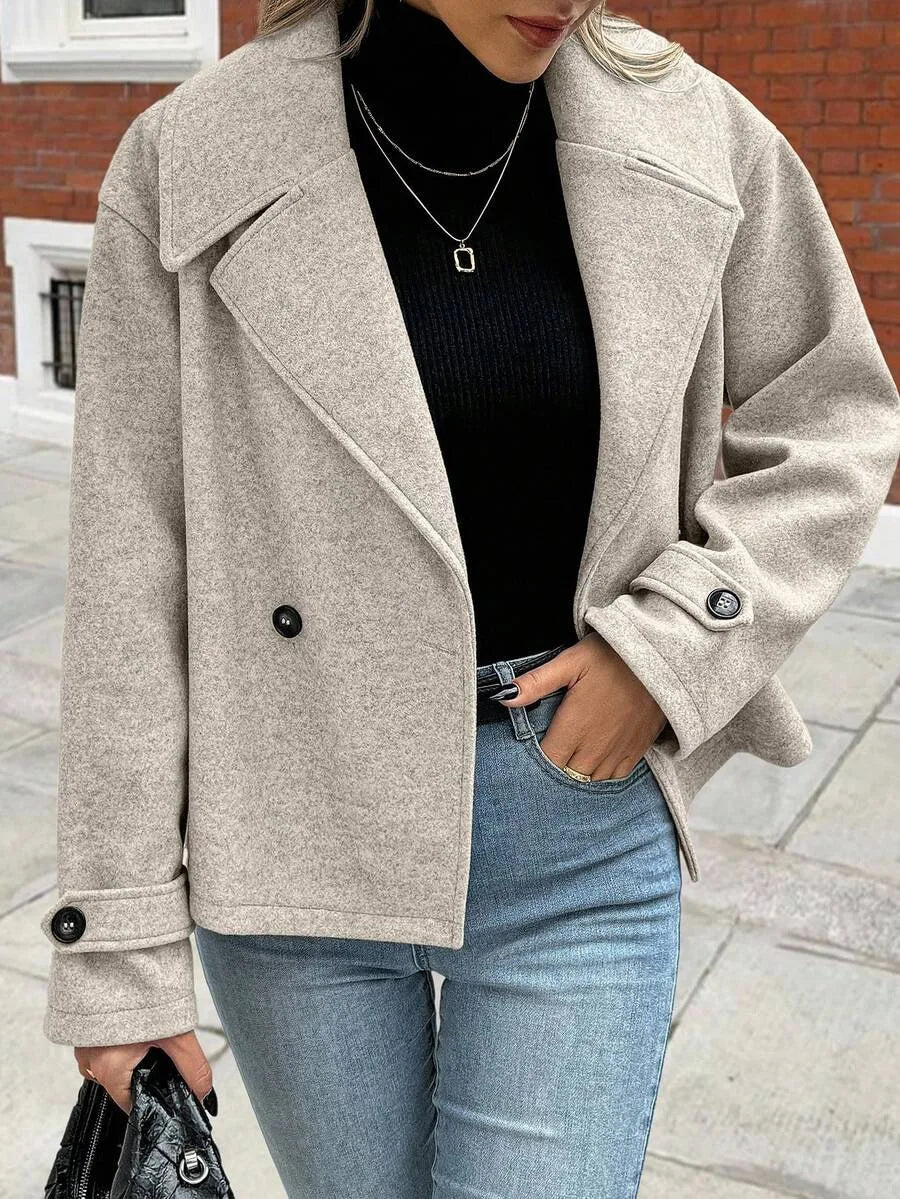 Oversized Dames Jas Met Brede Revers