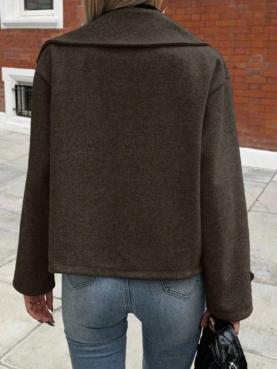 Oversized Dames Jas Met Brede Revers