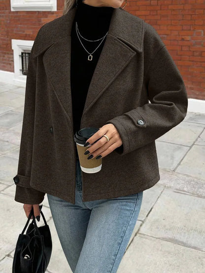 Oversized Dames Jas Met Brede Revers
