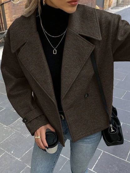 Oversized Dames Jas Met Brede Revers