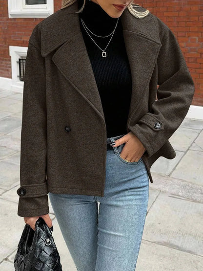 Oversized Dames Jas Met Brede Revers