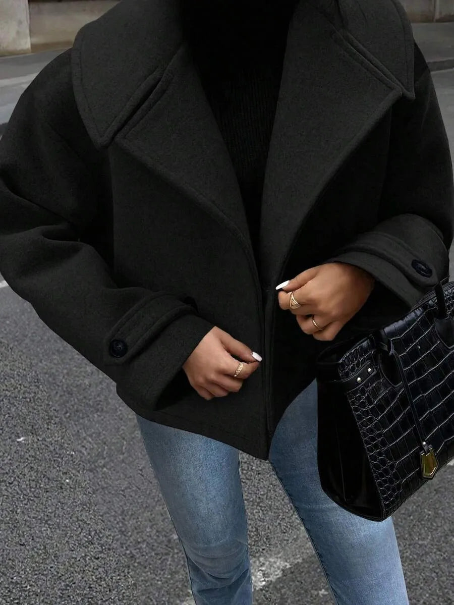 Oversized Dames Jas Met Brede Revers