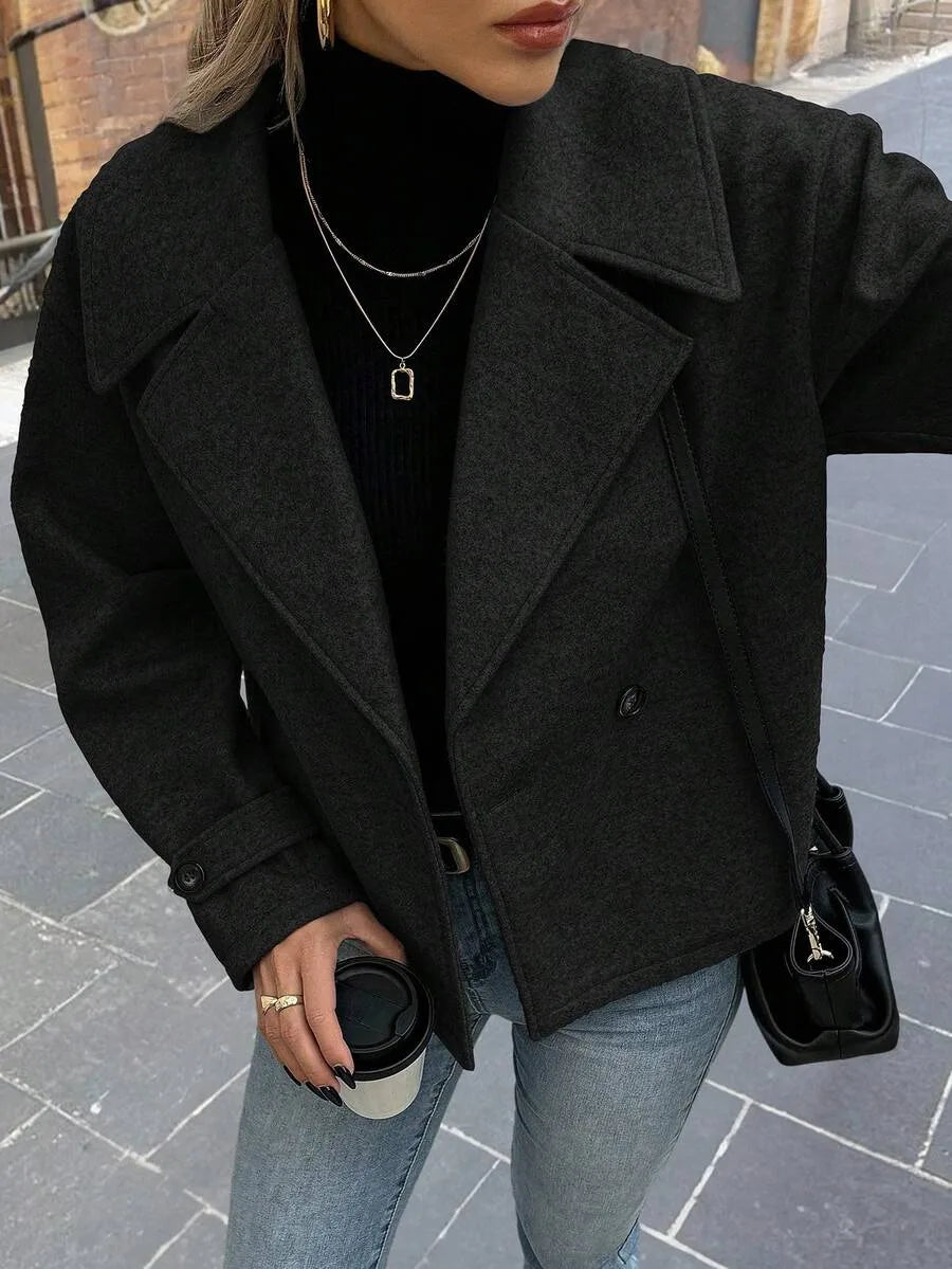 Oversized Dames Jas Met Brede Revers