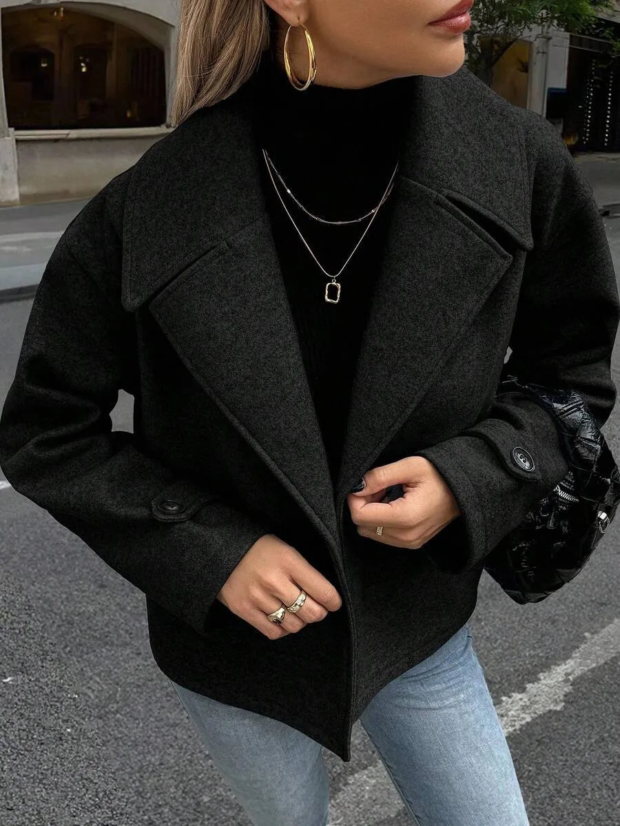 Oversized Dames Jas Met Brede Revers